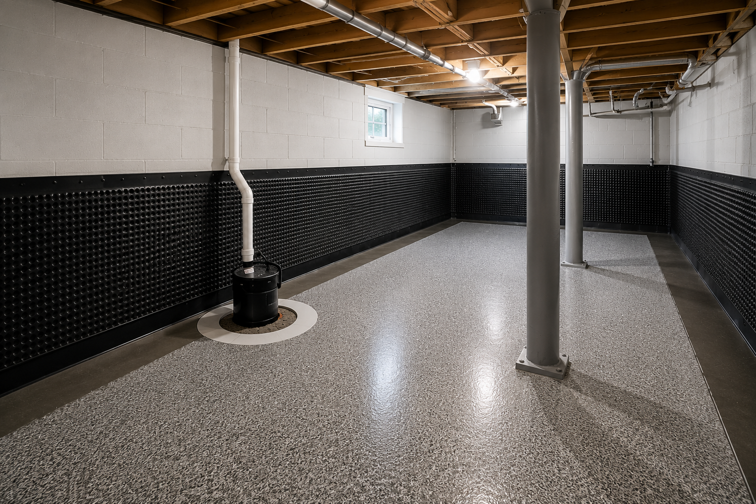 Basement waterproofing and foundation services by Eagle HS Improvement